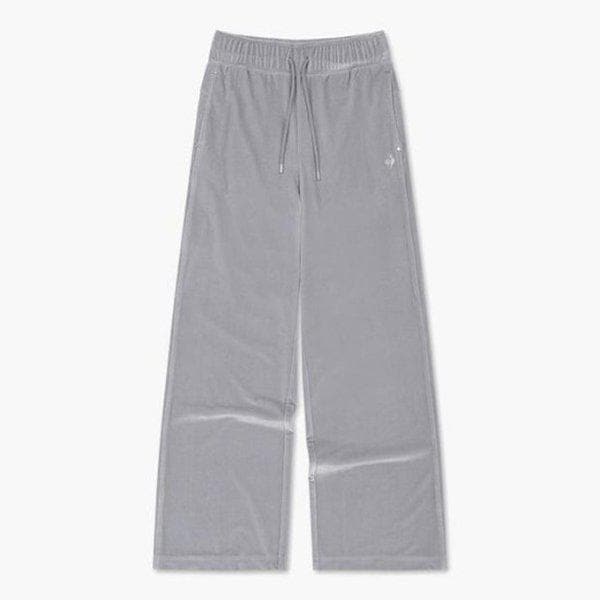 パンツ TQT QP422OFPO1-LGR 女性 ベルベット ストレート パンツ ライトグレー