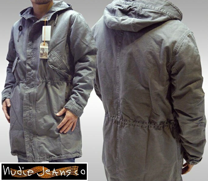 ヌーディージーンズ NUDIE JEANS メンズ コート ジャケット Caster グレー インナー 取り外し可能 ジーンズ ブランド セレブ ファッション サファリ掲載 NUDIEJEANS ヌー