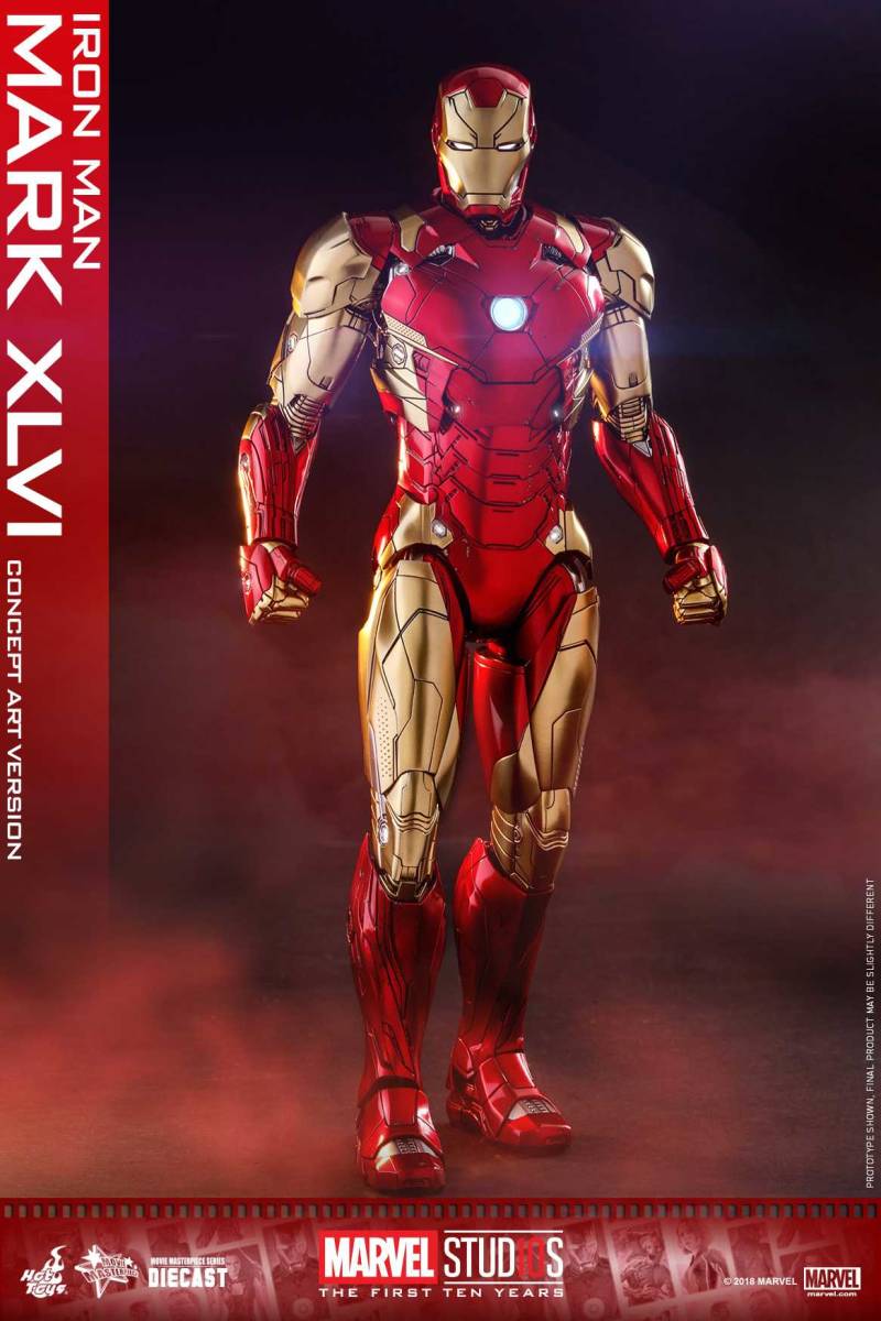 新品未開封HOTTOYSホットトイズ 1/6 MMS489D25 アイアンマンマーク46 Iron Man Mark 46 Mark XLVI コンセプトアート版 フィギュア