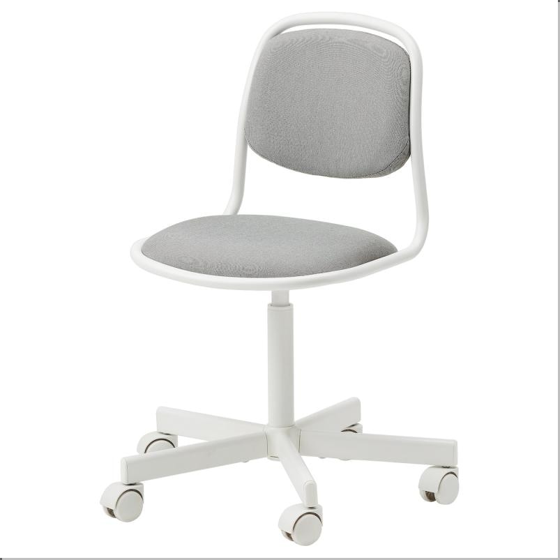ORFJALL オルフィエル 子ども用デスクチェア - ホワイト/ヴィースレ ライトグレー