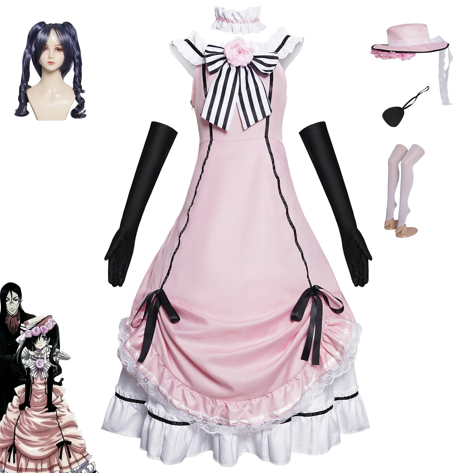 K1211黒執事cos服シャルル知更鳥cos服シャルル坊ちゃん女装コスプレ舞台服女装