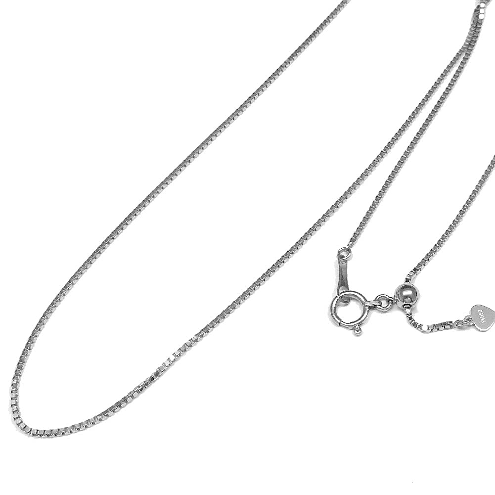 プラチナ ベネチアタイプチェーン45ｃｍ ネックレス 1.0mm極太 / 3.95g (長さ自在調節スライド金具付き)