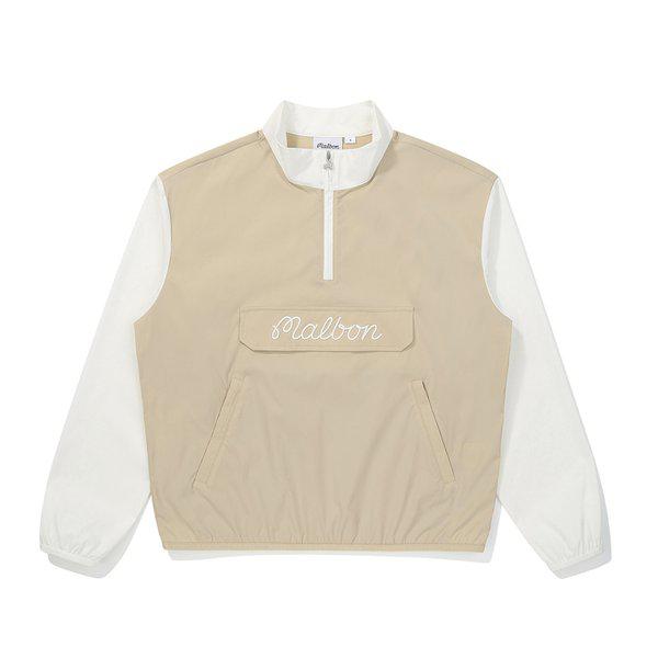 [マルボン公式] 女性カラーブロッククォータージップアノラック BEIGE (WOMAN)