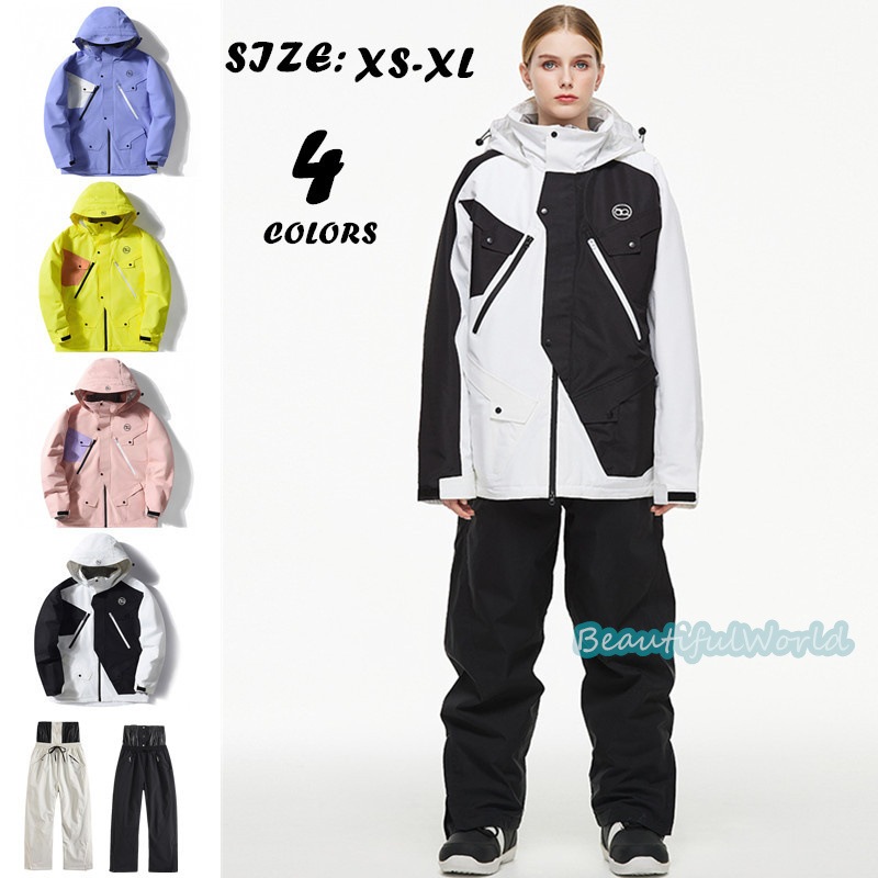 スノーボードウェア 上下 スキーウェア 上下セット メンズ レディース スノボウェア ジャケット パンツ 男女兼用 スノーウェア 撥水 防風 保温 雪遊び