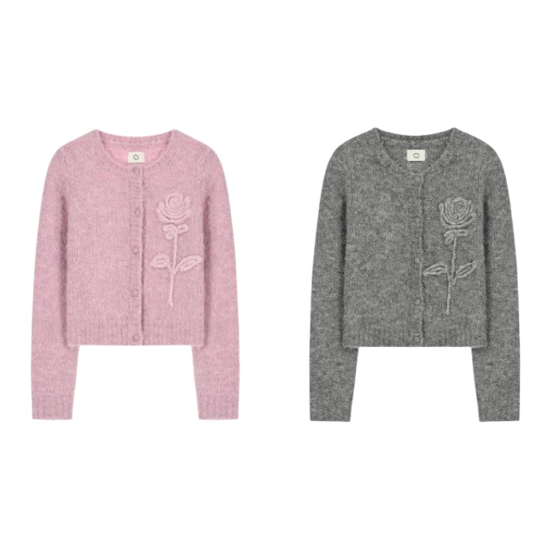Rose Flower Cardigan ローズ フラワー 長袖 ガーディガン (2カラー)