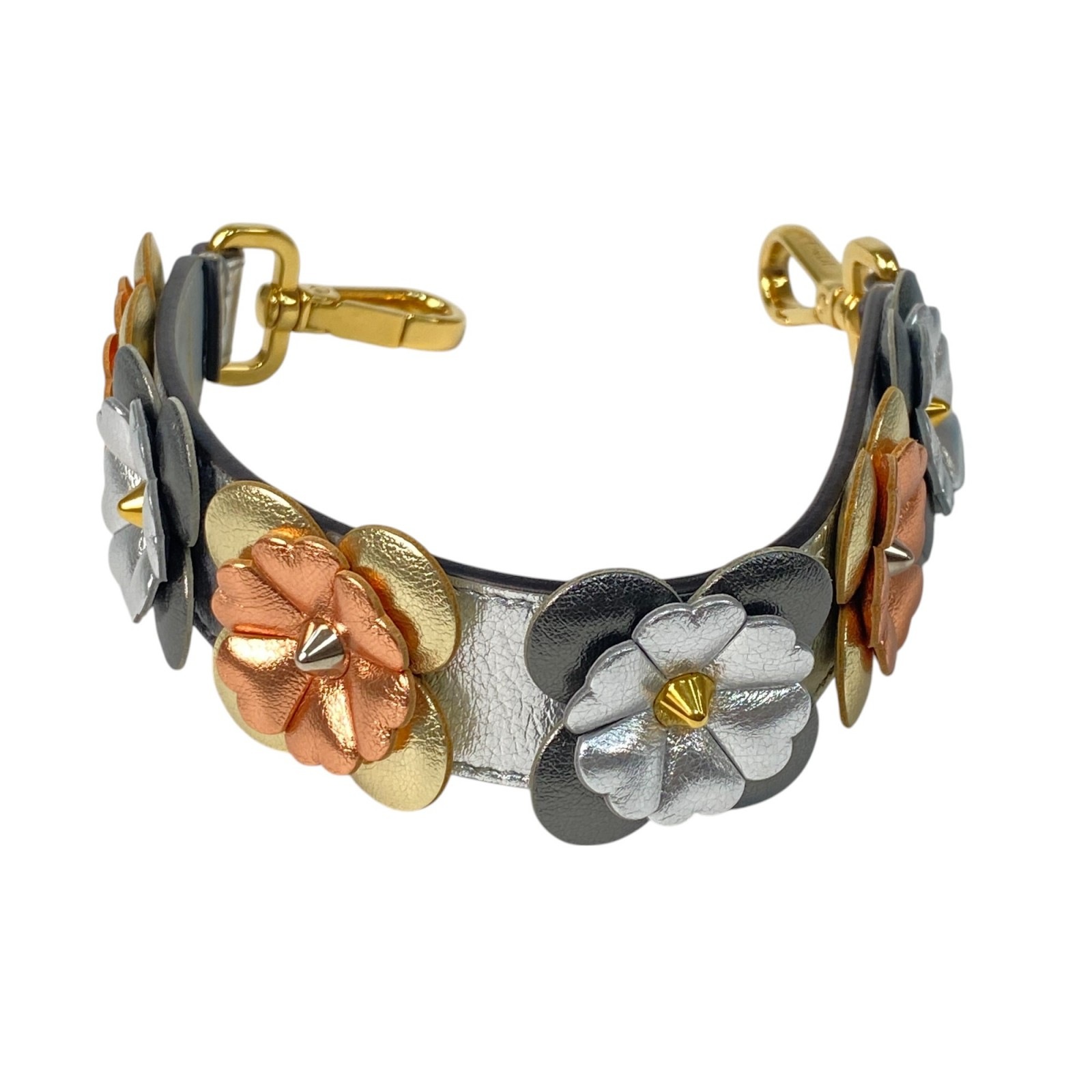 美品 フェンディFENDI フラワー ショート ストラップユー 8AV105 美品 フェンディ FENDI レディース フラワー ショート ストラップユー