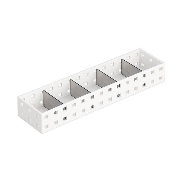 （まとめ） 吉川国工業所 スリムケース Lサイズホワイト／グレー CB-9008S（WG） 1個 5セット