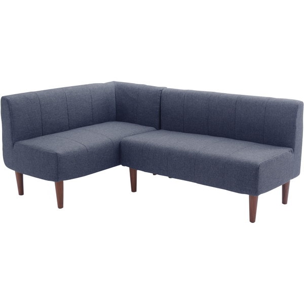 CELLUTANE ダイニングソファ 2点セット インディゴブルー 左コーナー+二人掛け ポケットコイル 四人掛け A1056p-W-612DBL A1056p-LC-612DBL メーカー直送