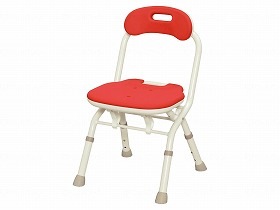 アロン化成 折りたたみシャワーベンチ FC（背付きタイプ） レッド 536059