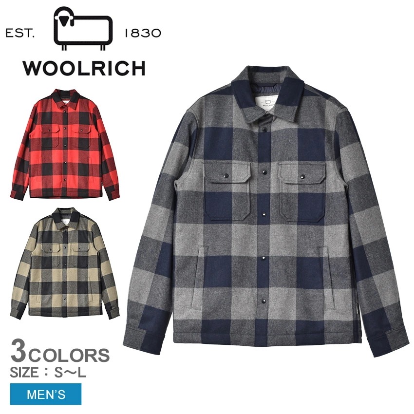 アラスカンウールチェックオーバーシャツ WOOS0067 メンズ ウェア シャツ トップス ダウン 中綿 チェック チェック柄 柄シャツ シンプル カジュアル アメカジ 羽織