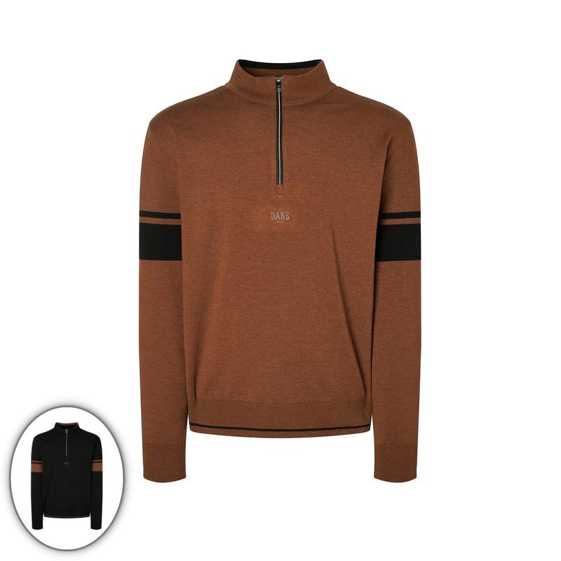 男性防風ハーフジップニット（DGSW5D852）_s