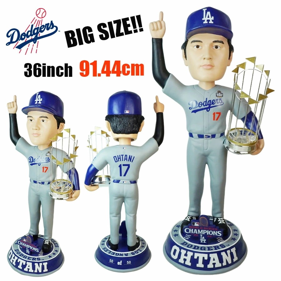 大谷翔平 ビッグ ボブルヘッド シリアルナンバー入り36インチ フィギュア 91.44cmMLB Ohtani Champ Bobble 36inch トロフィーLA