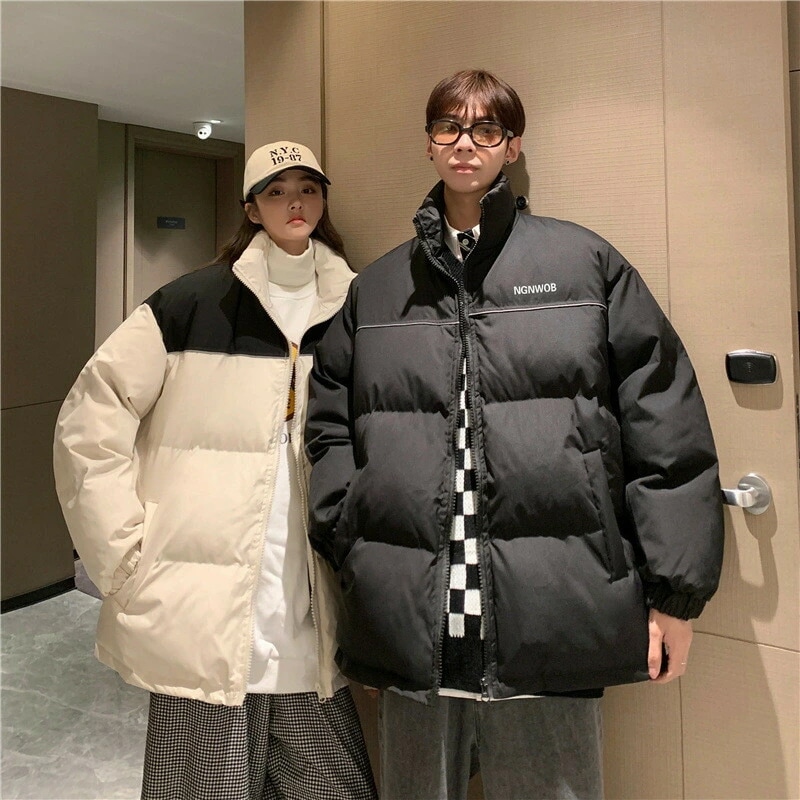 ときめく毎日へ【当店商品】レディース コート メンズ 中綿コート 長袖 アウター 中綿ジャケット 通学 厚手 ショート丈 暖か ゆったり 上品 反射テープ付き 防風 通学 無地 通勤 きれいめ 防寒