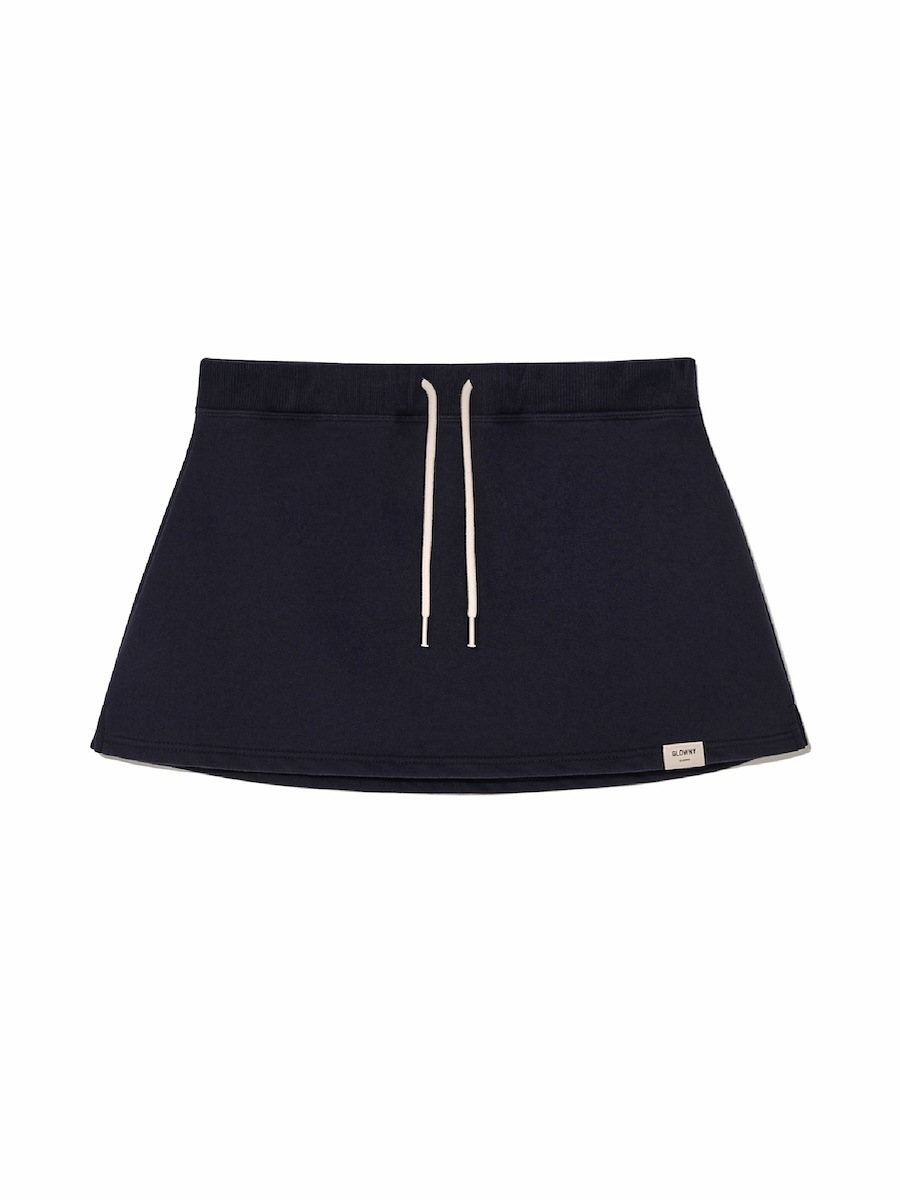 【GLOWNY】 G DRAWSTRING SWEAT SKIRT : NAVY 12,012円