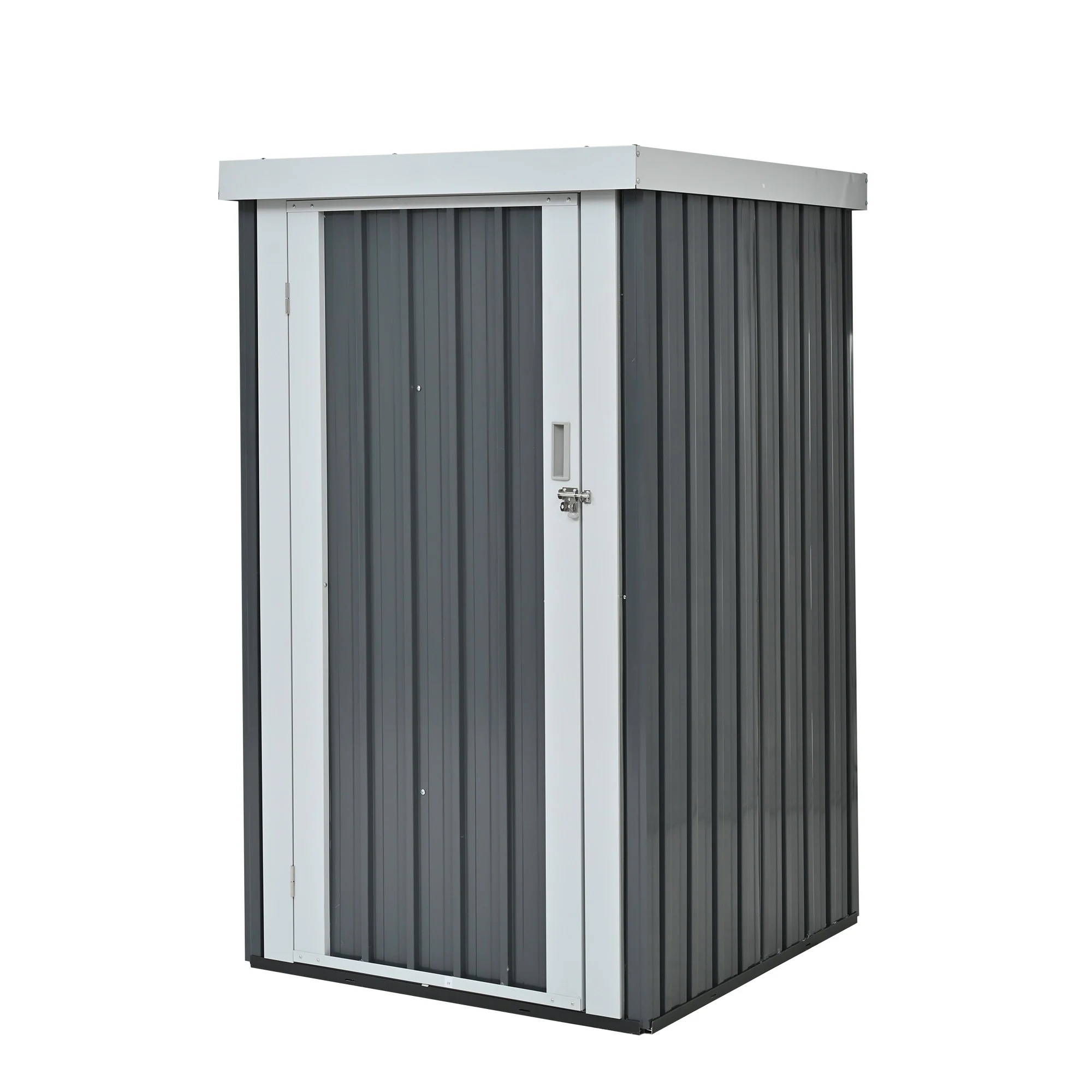 【安心保証付き】物置 屋外 スチール 倉庫 戸外収納庫 L96*W94*H165cm 物置き おしゃれ 大型 収納庫 屋外物置 防さび ベランダ 防水 ドア 引戸 スチール物置 屋外収納 ロック付き