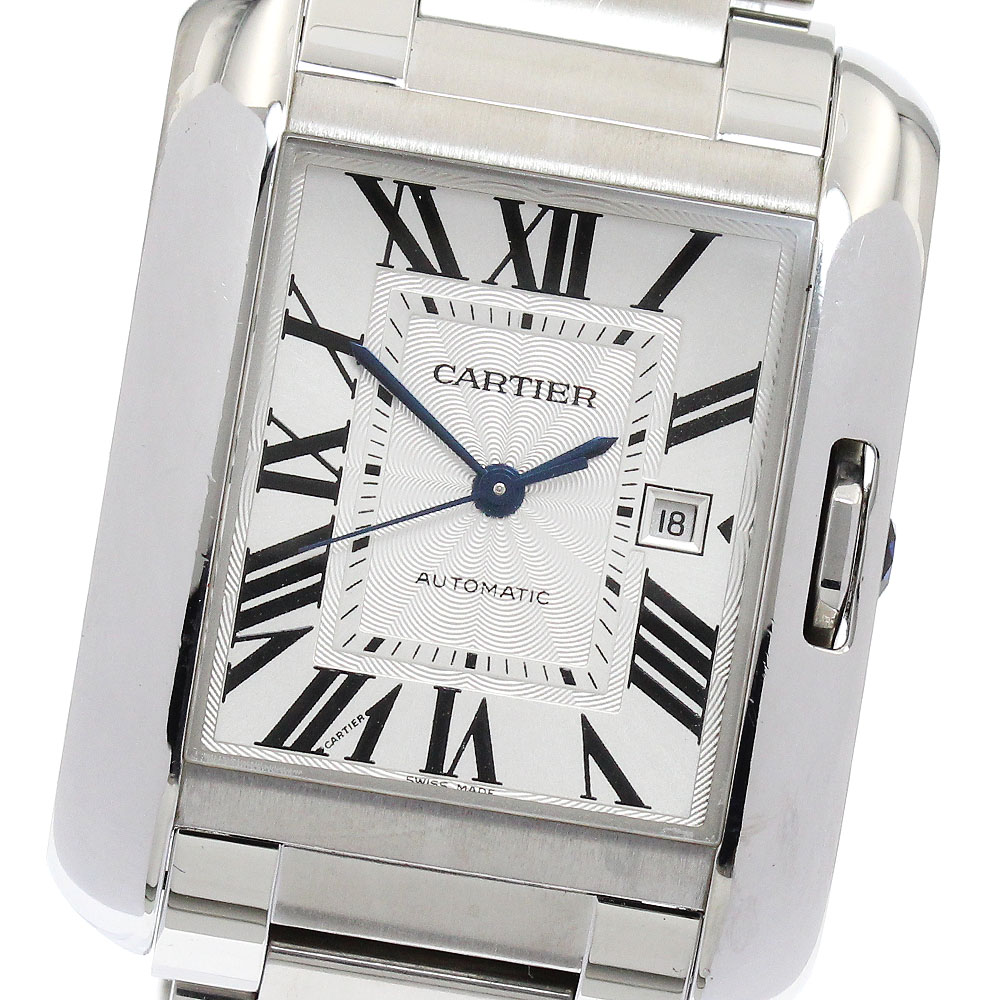 カルティエ CARTIER W5310009 タンクアングレーズLM デイト 自動巻き メンズ _898679【中古】