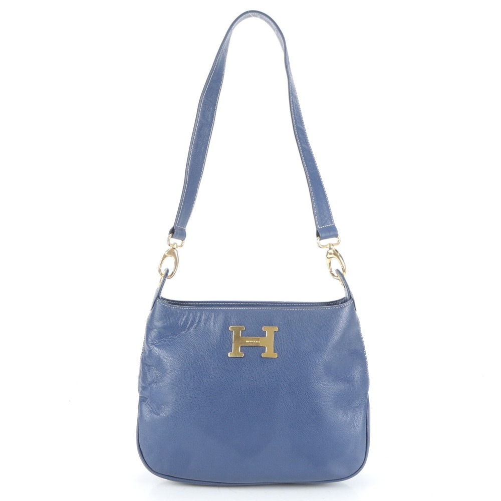 美品 イタリア製 ワンショルダー ゴールド 金具 レザー ショルダーバッグ 肩掛け トート ハンド レディース EUE CP9-2 中古