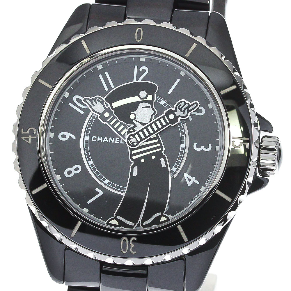 シャネル CHANEL H7609 マドモアゼル J12 ラ パウザ限定 黒セラミック 自動巻き メンズ 極美品 箱・保証書付き_778032【中古】 475,840円