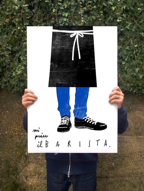ANEK BARISTA アートプリント/ポスター (50x70cm)【北欧 カフェ