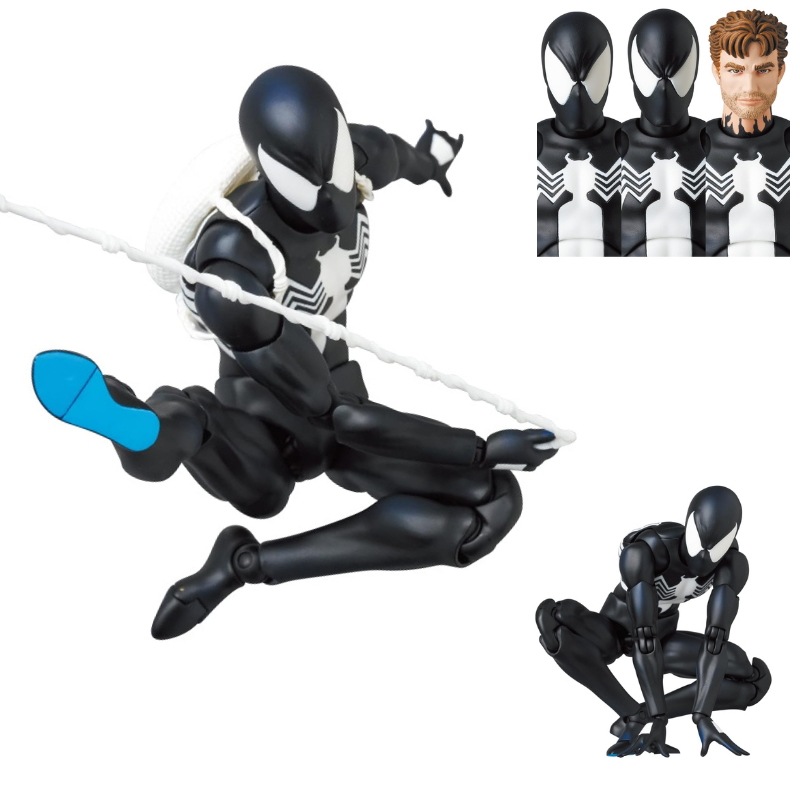 MAFEX マフェックス No.147 SPIDER-MAN BLACK COSTUME COMIC Ver. スパイダーマン 塗装済み アクションフィギュア メディコム・トイ