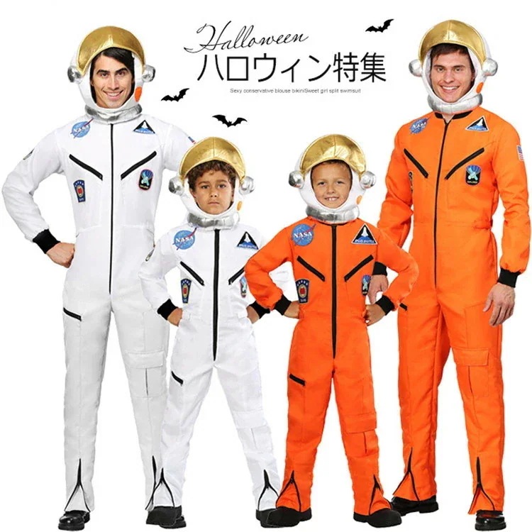 【本日限定 2026新作】多くの方に選ばれてます！ハロウィン 衣装 親子服 宇宙飛行士 子供用 大人用 家族 お揃い オールインワン コスプレ衣装 キッズ メンズ パパ コスチューム かわいい かこい