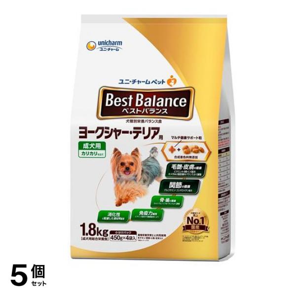 ベストバランス カリカリ仕立て ヨークシャー・テリア用 成犬用 1.8kg 5個セット