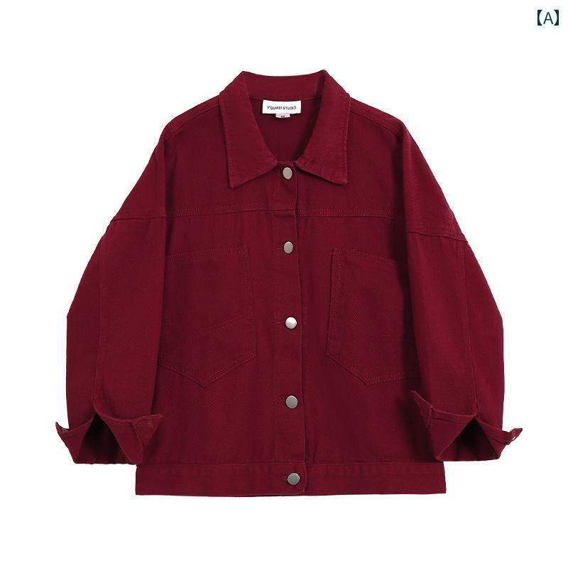 カジュアル 大きいサイズ レトロ デニムジャケット 女性 秋 スリム ジャケット トップス