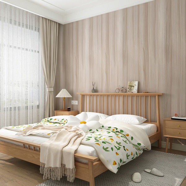 [幅120cm]1.5m巻 リメイクシート 壁紙 シール ベージュカラーの木目 ウォールデコシートWL-7018