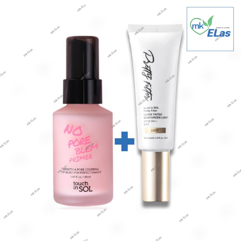 ノーポアブラム プライマー 30ml + プリティフィルター カバー ティンティッド モイスチャライザー 40ml