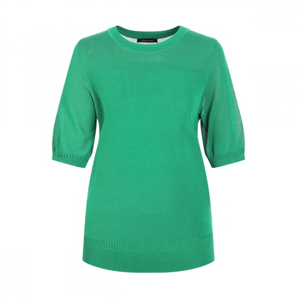 [オリビアローレン] ラウンドカラーショートスリーブニット_VOBBS3M3422 4,855円