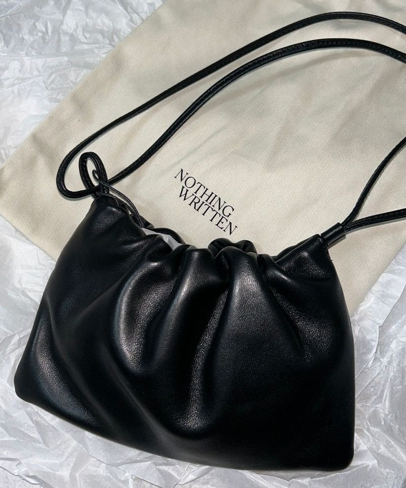 Nella strap mini bag-(Black/Light beige/Dark brown)