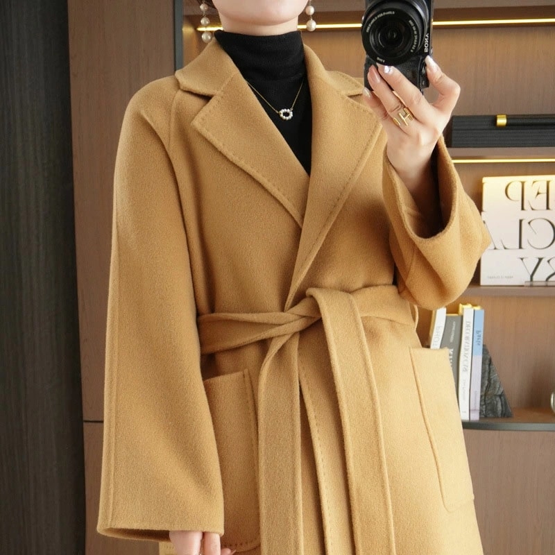 ウール アウター ファッション ウィ ladies レディース おしゃれ カジュアル 防寒 コート ショートジャケット アウター ミドル丈 カシミヤ コート 秋冬