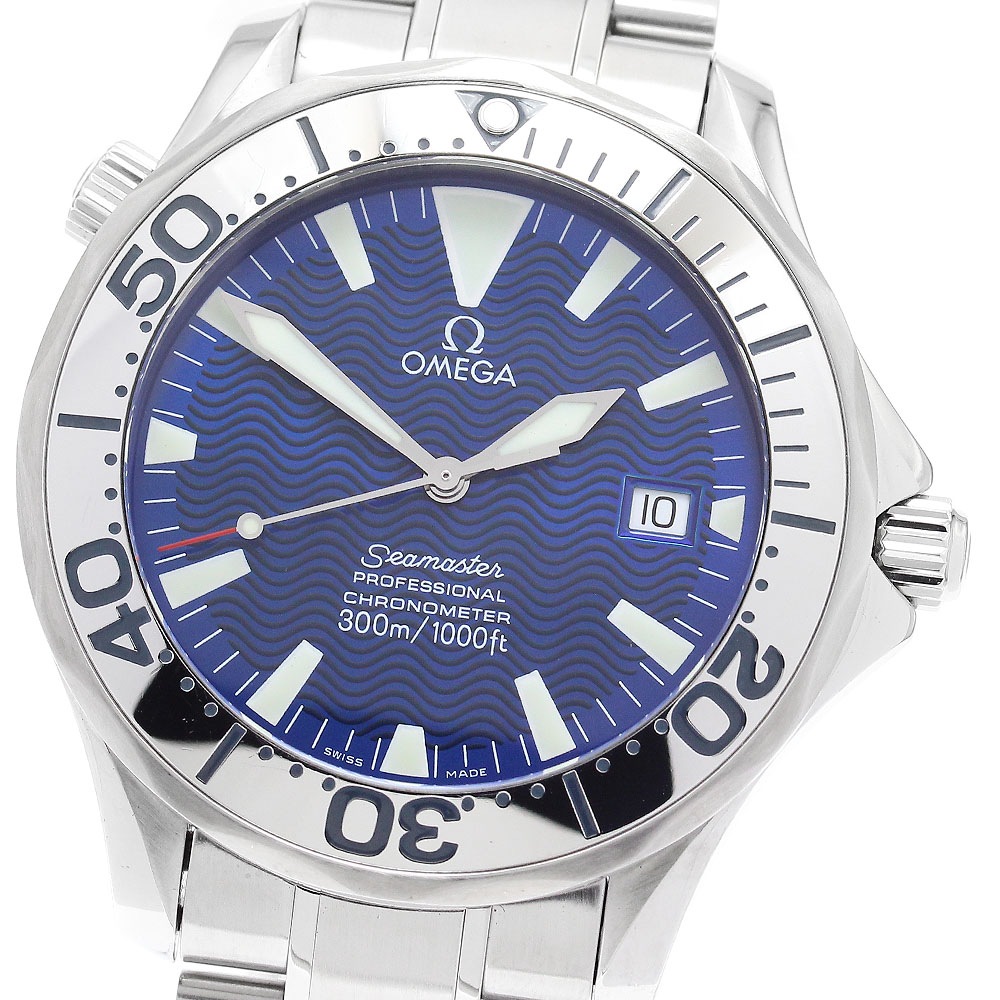 オメガ OMEGA 2255.80 シーマスター300 デイト 自動巻き メンズ 良品 保証書付き_870746【中古】