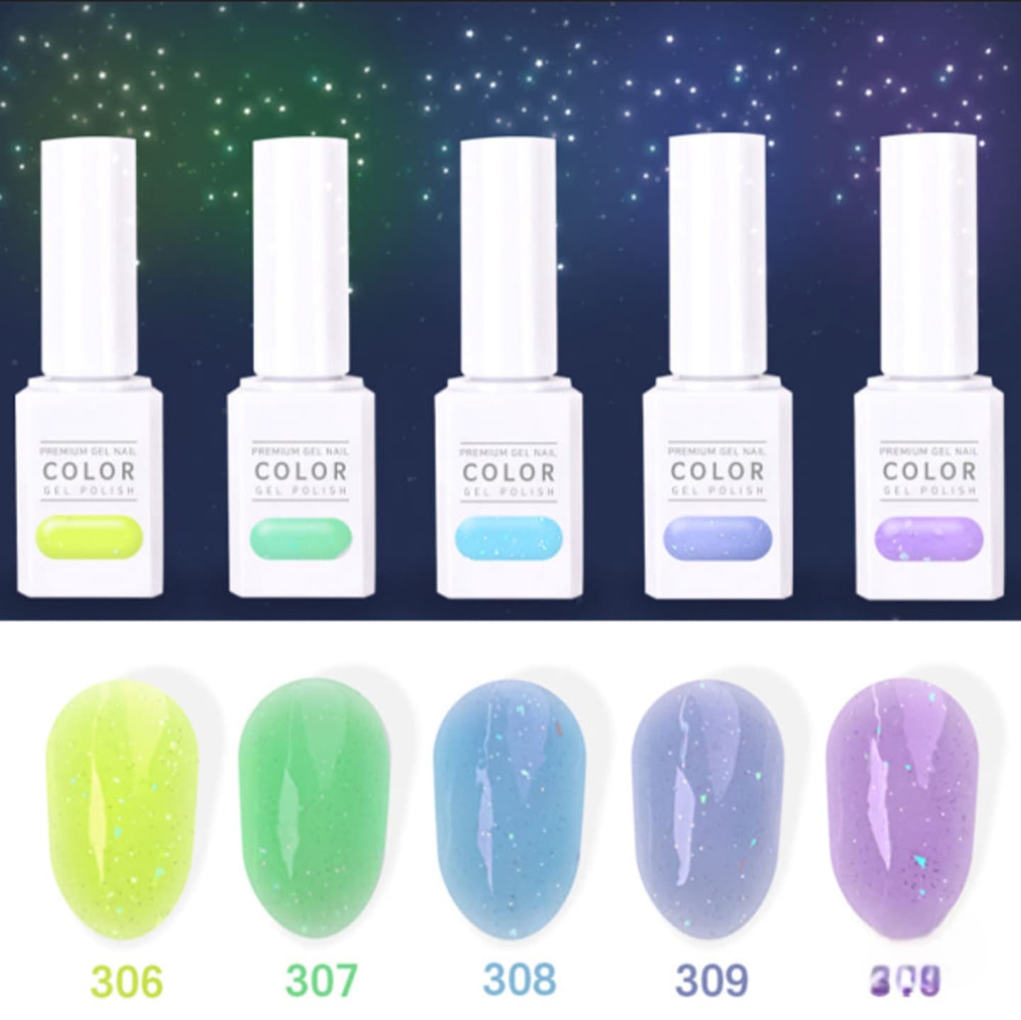 The Gel Versstone LED Edition 5-piece set syrup glitter gel