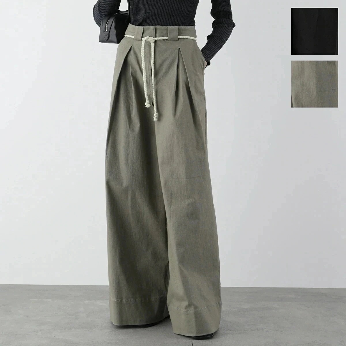 The Garment ザ ガーメント チノパンツ cassano wide pants 20633 レディース コットン ワイド タック ワーク カラー2色 【ts】