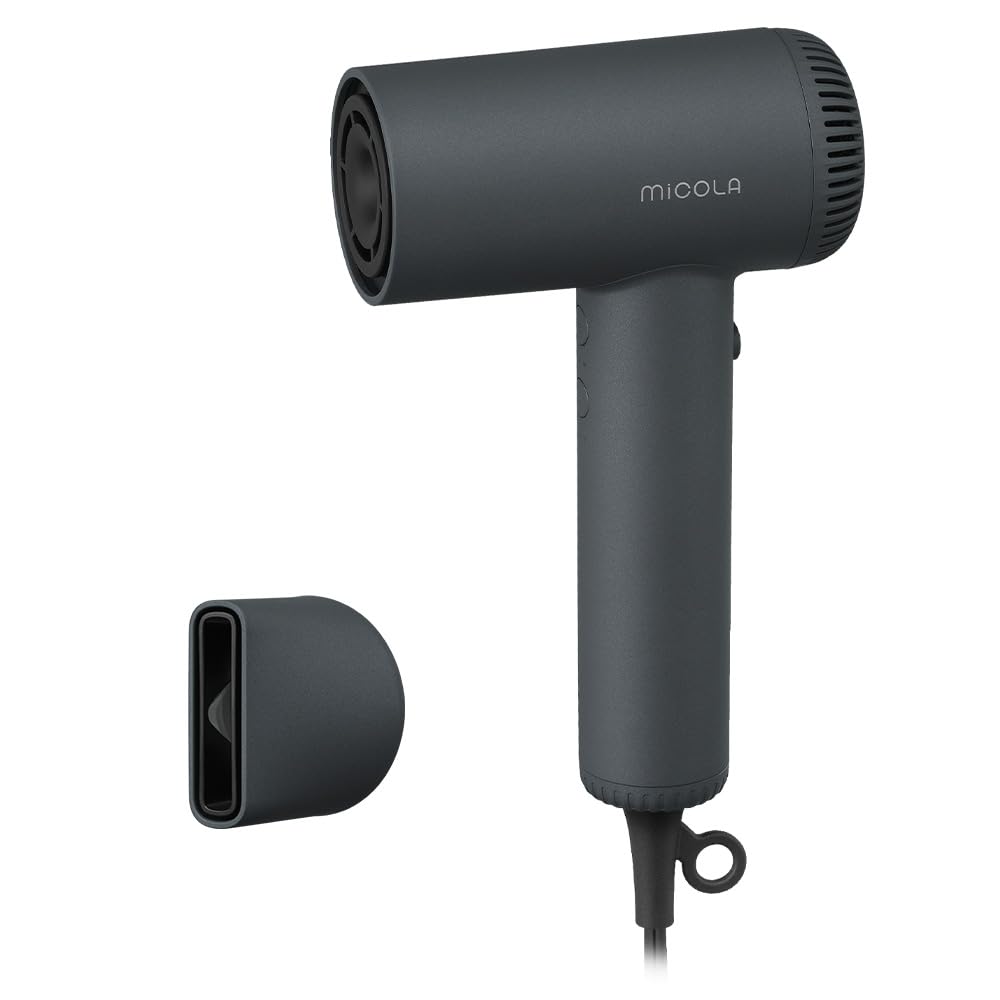 アイリスオーヤマ イオンドライヤー 速乾 軽量 380g コンパクト 大風量 マイナスイオン HDR-M501-H ダークグレー