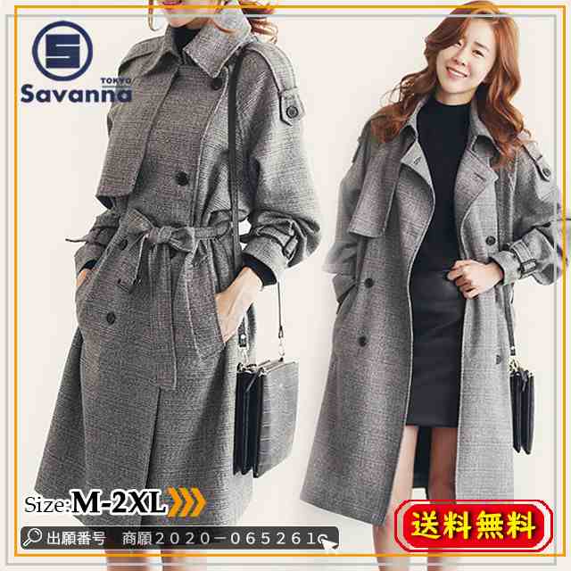 新作 トレンチコート レディース アウター ロング丈 チェック柄 テロンチ 定番 秋コート 秋コート アウター お洒落 軽量 防風 防寒 暖かい 冬服 大きいサイズ