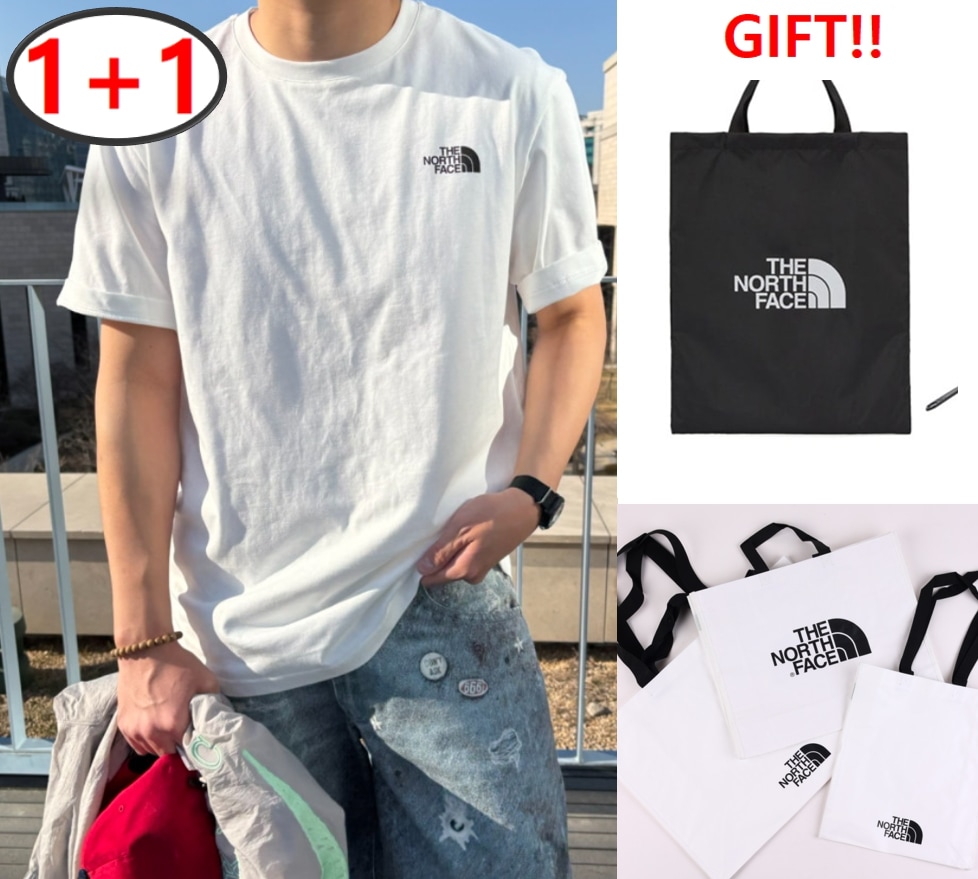 WHITE LABEL 男女共用 デイリー 基本 コットン 半袖 ラウンドTシャツ 1+1 !! (NT7UR00)