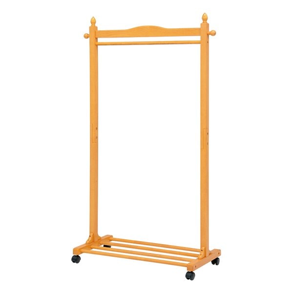 ハンガーラック 幅90×奥行40×高さ154cm キャスター付き おしゃれ ナチュラル VR-7238NA