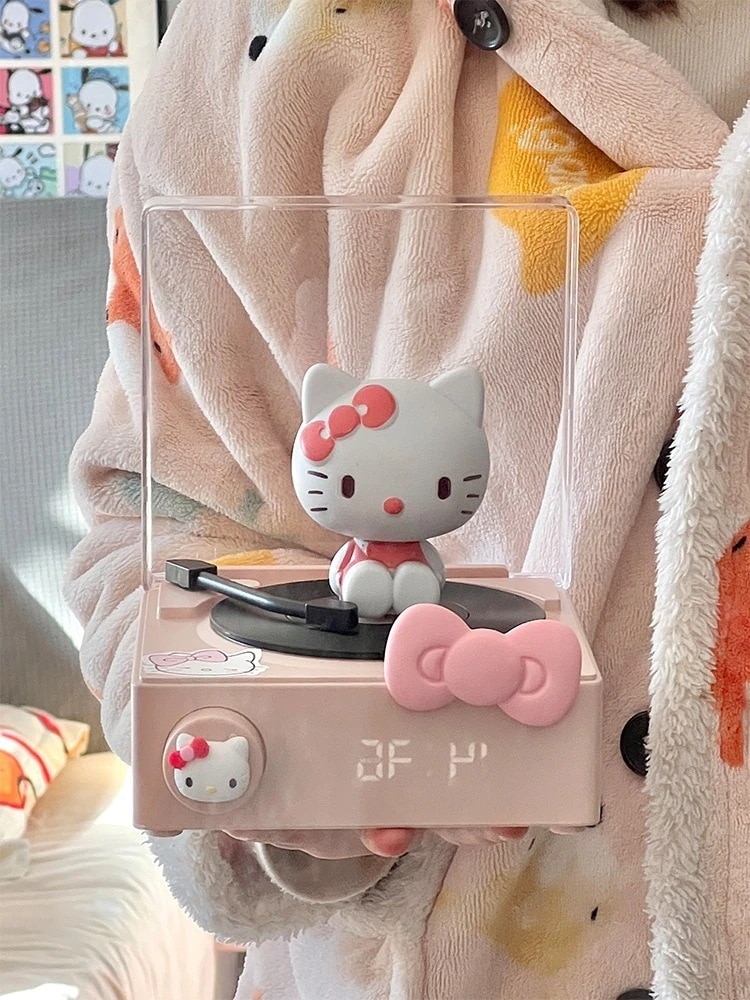 【激安本日限定】cdプレーヤーハローキティ 目覚まし時計スピーカー小型ポータブルレコードプレーヤー女の子へのクリスマスプレゼント