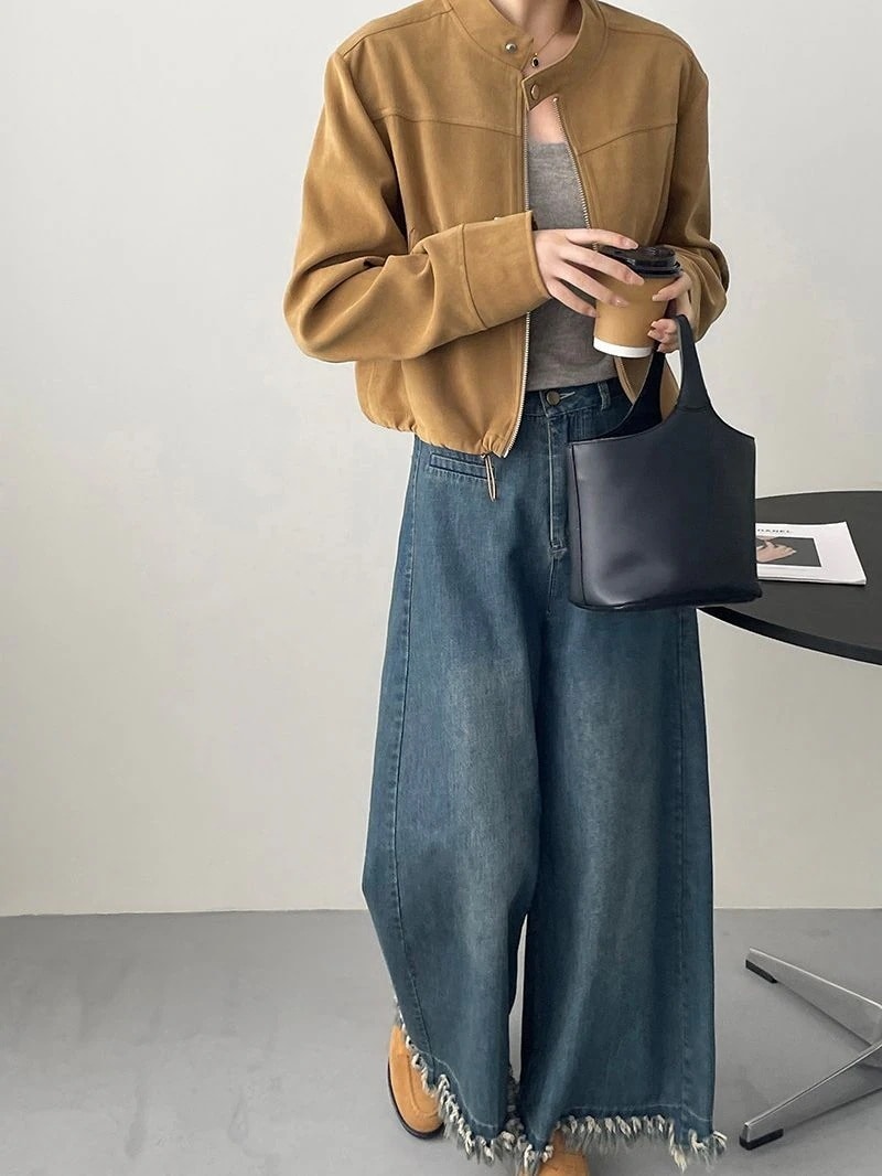 【送料無料】ショートジャケット ジャケット 無地 ミドル 長袖 チュニック [2カラー]