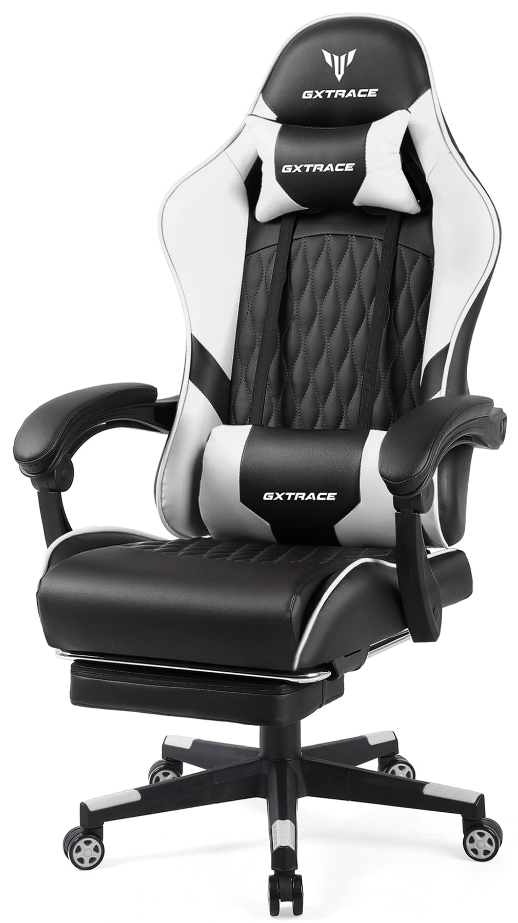 ゲーミングチェア ゲームチェア 白 オフィスチェア デスクチェア パソコンチェア 椅子 オットマン リクライニング 30842