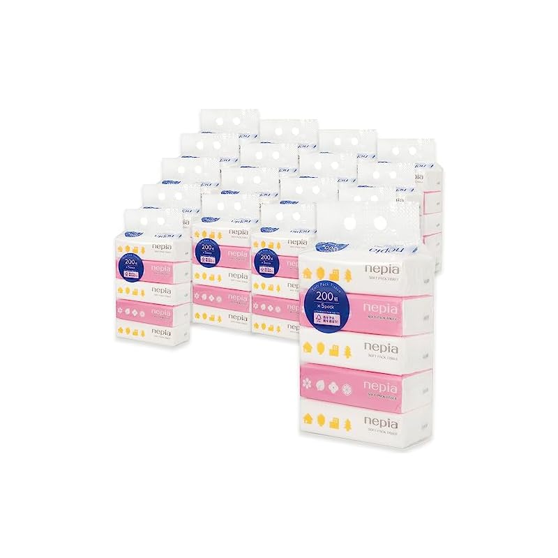 即納18個セットネピア ティッシュ ソフトパック 400枚(200組)90パック 得用 大容量 まとめ買い 業務用