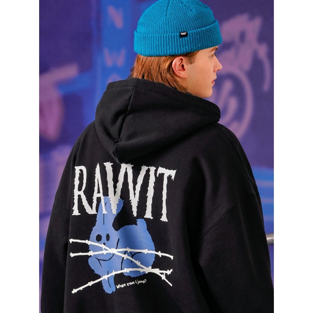 TWNラビットフードブラックHSHD3534Tシャツ・カットソー