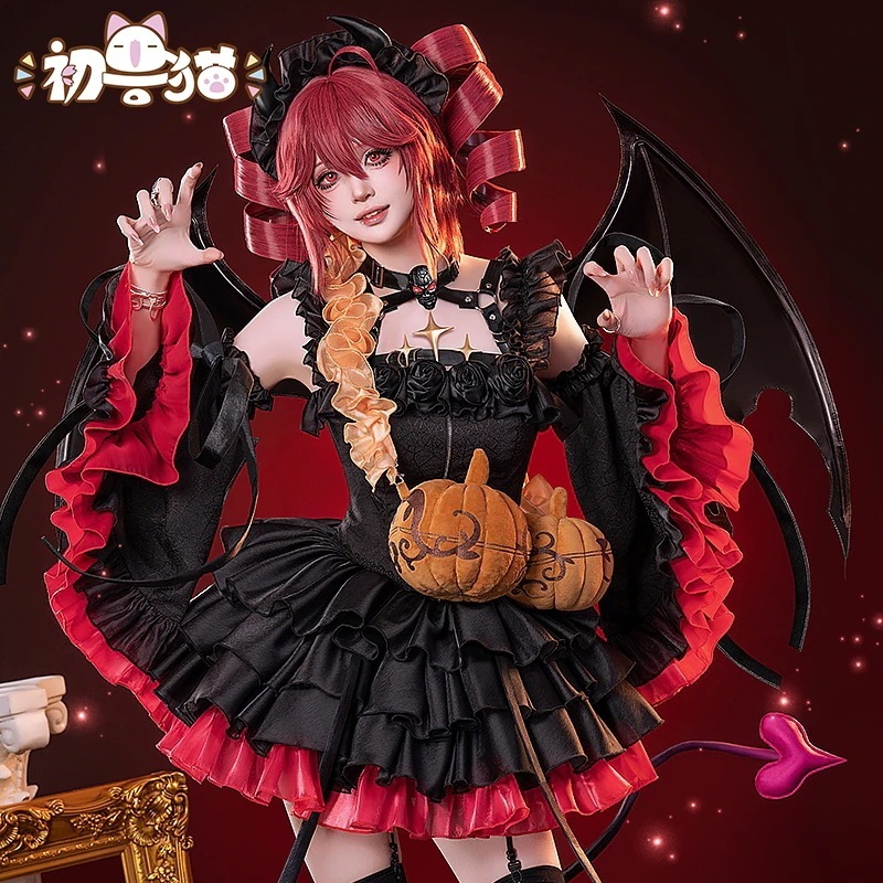初獣猫コスチュームアクセントcos服tetoハロウィン小悪魔コスプレ女装lolitaワンピース