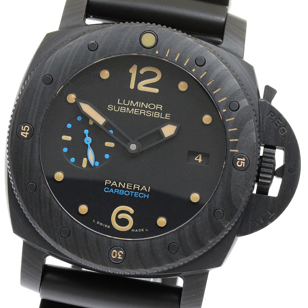 パネライ PANERAI PAM00616 ルミノール サブマーシブル 1950 カーボテック 3デイズ デイト 自動巻き メンズ 美品 箱・保証書付き_874586【中古】