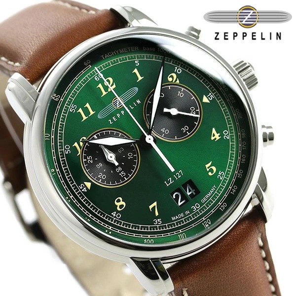 直送商品 ツェッペリン LZ127 ZEPPE 8684-4 クロノグラフ 腕時計 メンズ 41mm グラーフ メンズ腕時計