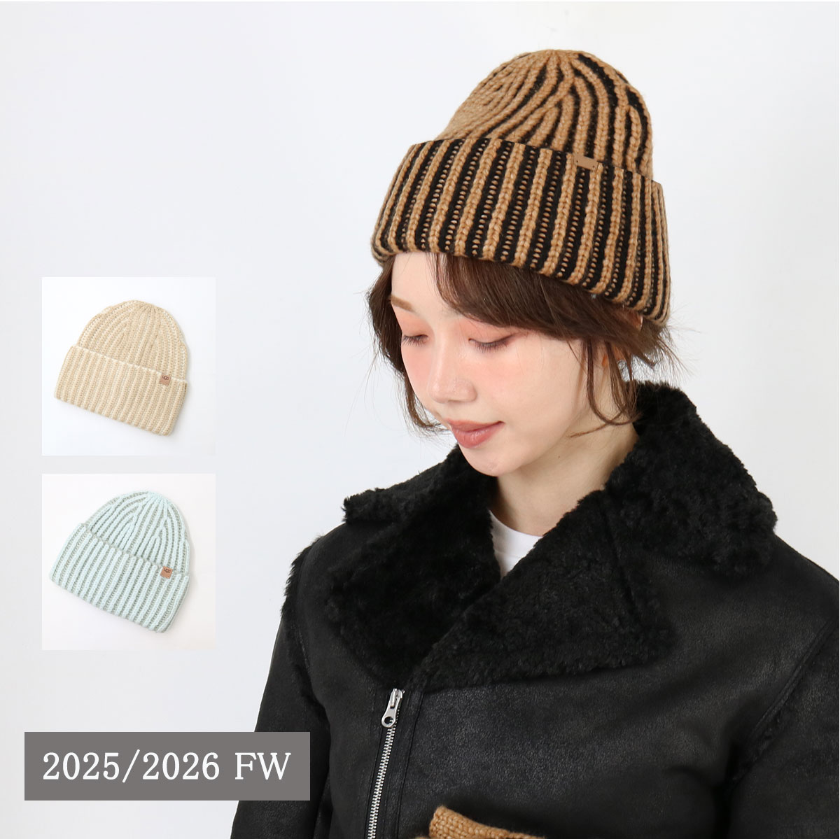102328 W CHUNKY PLAITED BEANI チャンキー プレイテッド ビーニー ニットキャップ 帽子 帽子 ニット帽 ロゴ ギフト プレゼント レディース メンズ ユニ