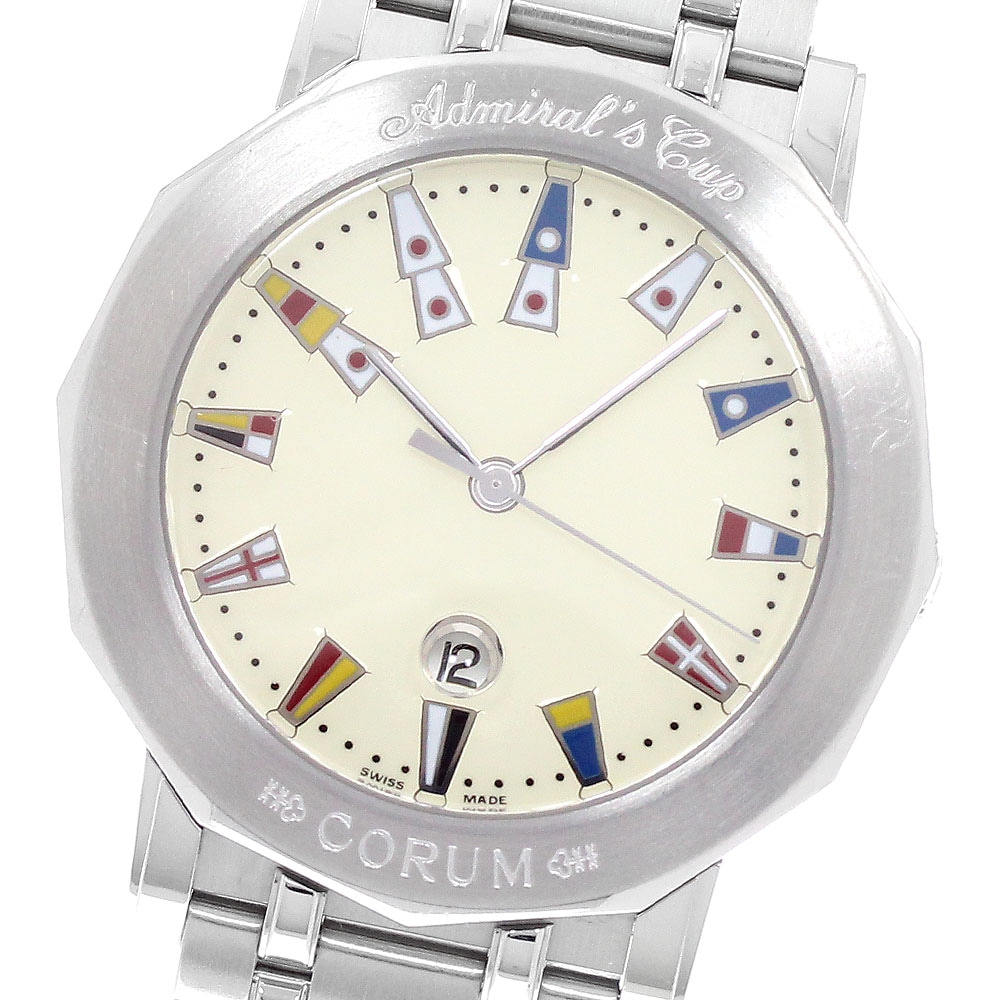 訳あり コルム CORUM 99.430.20 V585 アドミラルズカップ デイト クォーツ メンズ _939412【中古】