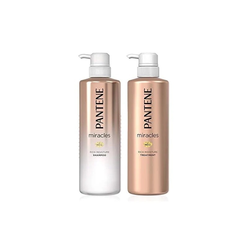 【即納】パンテーン ミラクルズ パンテーンミラクルズ シャンプー ポンプ 500mL + トリートメント 500g リッチモイスチャー 【セット買い】